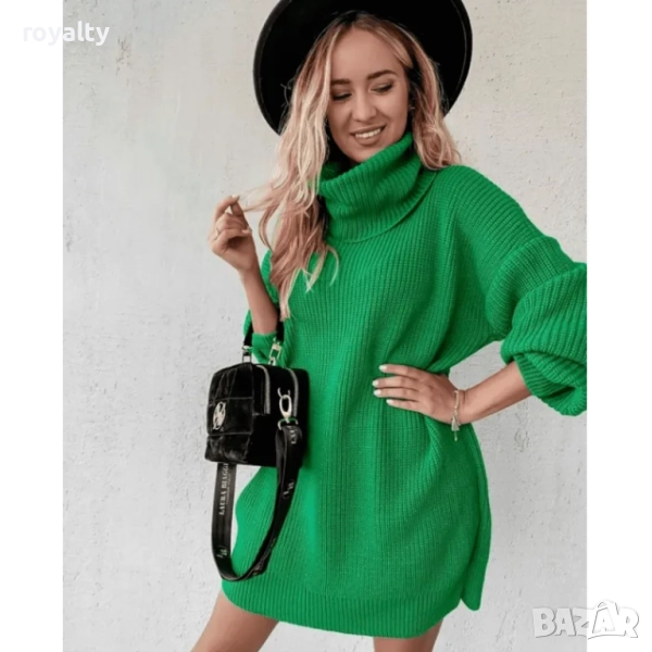 Дамски зелен блузон поло, снимка 1