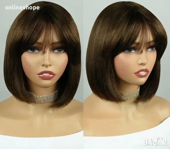 Перука 100% Естествена права Коса 180% плътност 25,4см , снимка 1