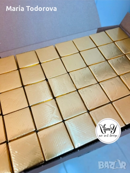 Квадратни мини рекламни шоколадчета, снимка 1