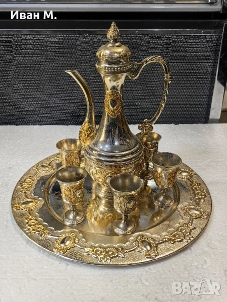 Посребрен сервиз за ракия , снимка 1