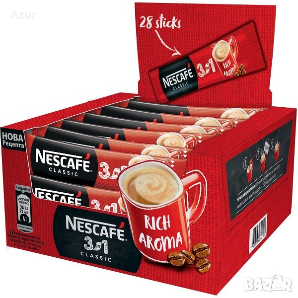 Разтворимо кафе NESCAFE 3 в 1 – кутия 28 броя, снимка 1