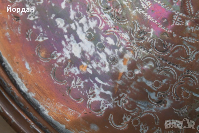 Стара медна тава от Османската империя , снимка 5 - Антикварни и старинни предмети - 51031524