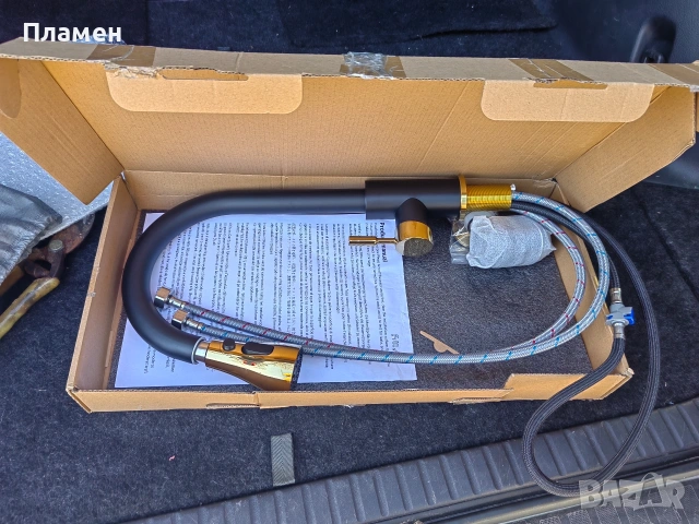 Черен кухненски смесител. , снимка 2 - Други - 53796411