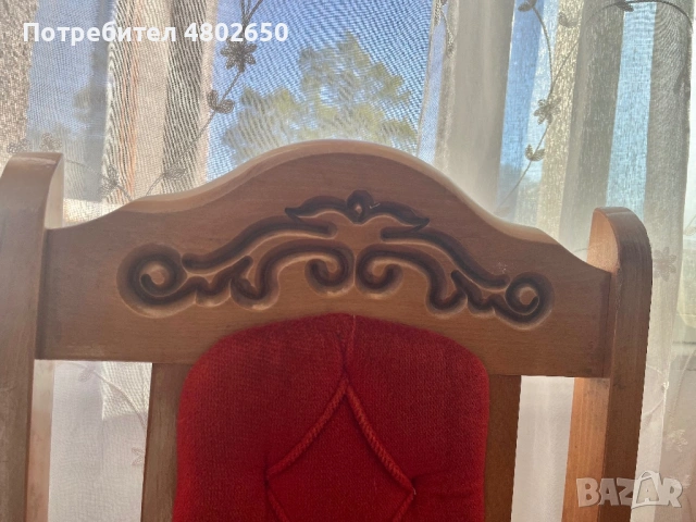 Красиво резбовани столове от черешово дърво, снимка 2 - Столове - 54262784