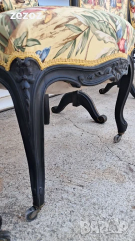 Комплект столове и параван антикварни, снимка 10 - Дивани и мека мебел - 51342355