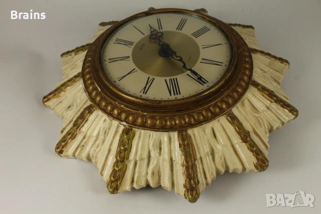 Стар Стенен Часовник SMITHS 8 Дневен Английски, снимка 4 - Антикварни и старинни предмети - 53685102