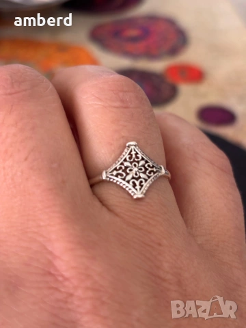 Невероятен сребърен пръстен - модел R064, снимка 3 - Пръстени - 54288083
