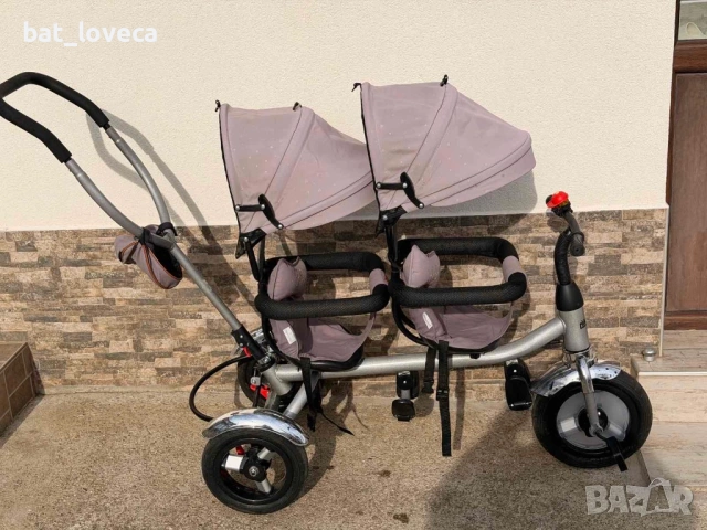 CHIPOLINO Триколка за близнаци 2PLAY , снимка 3 - Детски велосипеди, триколки и коли - 53755968