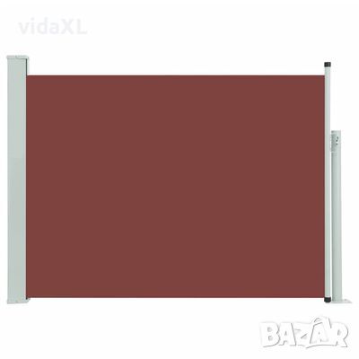 vidaXL Прибираща се дворна странична тента, 117x500 см, кафява, снимка 1 - Градински мебели, декорация  - 46245681