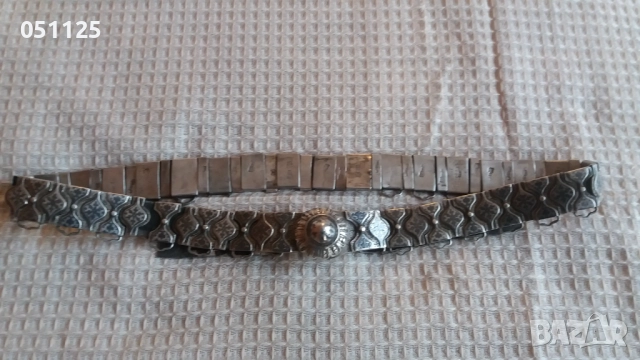 уникат руски сребърен колан про 875 с ниело 428 гр.