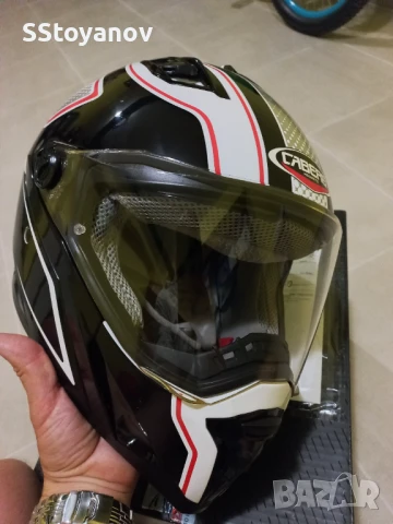 Каска - Caberg Stunt Blade white Black red , снимка 5 - Аксесоари и консумативи - 50841289