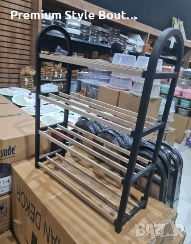 Етажерка за обувки на 4 нива до 12 чифта - стилна и здрава, снимка 2 - Други стоки за дома - 53891453