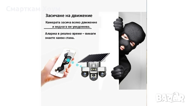 ""ПРОМОЦИЯ"" Соларна WiFi & 4G тройна камера с карта памет, снимка 3 - IP камери - 51544691