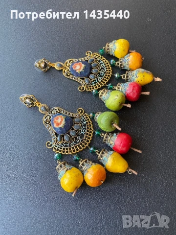 Ръчно изработени обици от серията “Забранения плод” на дизайнерката Анелия Милчева, снимка 2 - Други - 51110841