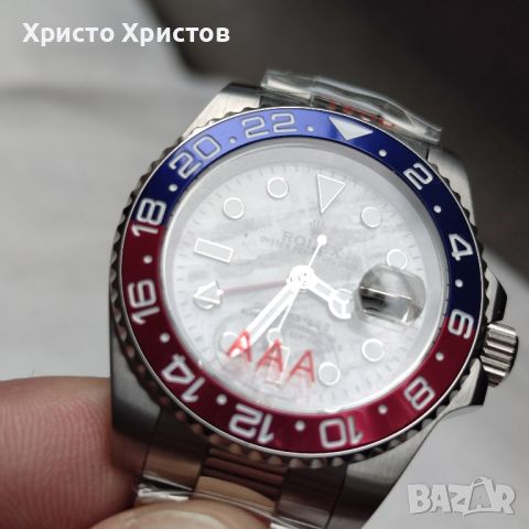 Луксозен мъжки часовник Rolex GMT-Master II Pepsi Meteorite, снимка 5 - Мъжки - 41567426