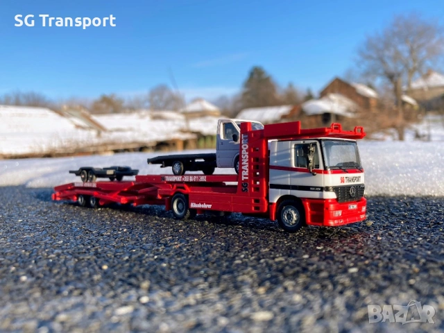 Mercedes Actros 1835 MP1 Kässbohrer SuperTrans Herpa 1:87 Автовоз, снимка 9 - Колекции - 53055688