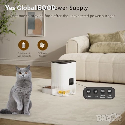 Balimo WiFi Автоматична хранилка 3L, снимка 6 - За котки - 53721177