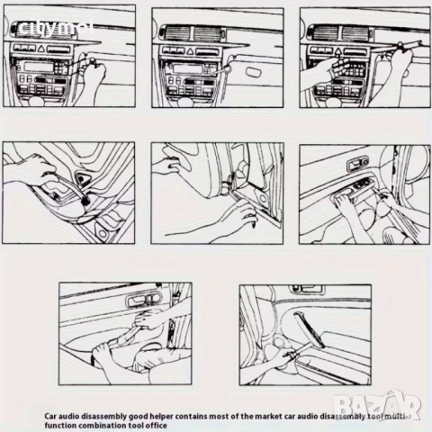 Комплект за сваляне на лайсни, щипки и пластмаси от интериора, снимка 2 - Аксесоари и консумативи - 52632298