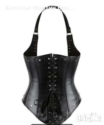 Елегантен Черен Корсет с кръпени ръкави, снимка 4 - Корсети, бюстиета, топове - 50350398