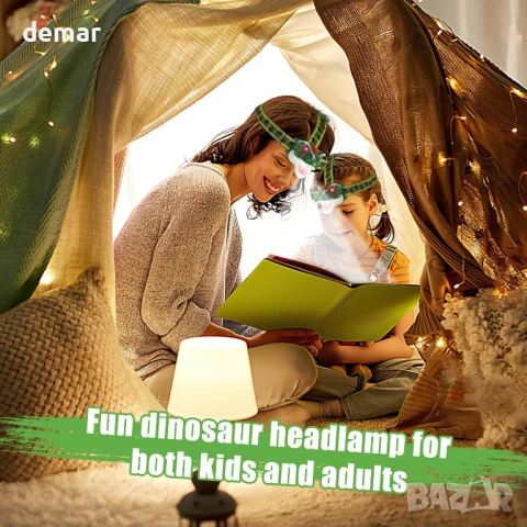 Челник с динозавър - играчка T-Rex за деца, LED фенерче, реалистични звуци, снимка 3 - Други - 54105692