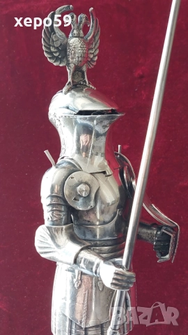 Много рядка фигура- скулптура от солидно сребро 800,края на 19век Ръчна работа., снимка 15 - Антикварни и старинни предмети - 52217344