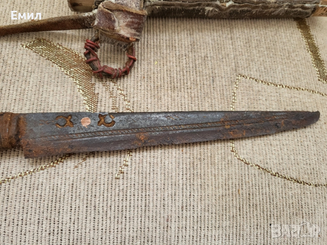 Автентичен берберски нож кама 18-19 век, снимка 4 - Колекции - 53923824