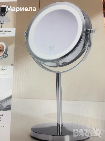 LED Огледало с увеличение х5 , 13 см. , С осветление, снимка 5 - Други - 52686643