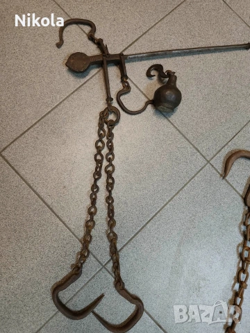 2 Стари кантара с топуз 50 и 30 кг, снимка 4 - Антикварни и старинни предмети - 53974620