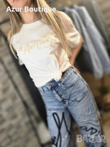 Дънки графити, снимка 3 - Дънки - 51586098