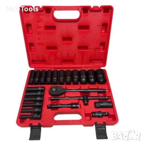 Гедоре с ударни дълбоки вложки 23 части 1/2“ Stahlmayer, снимка 3 - Други инструменти - 53939443