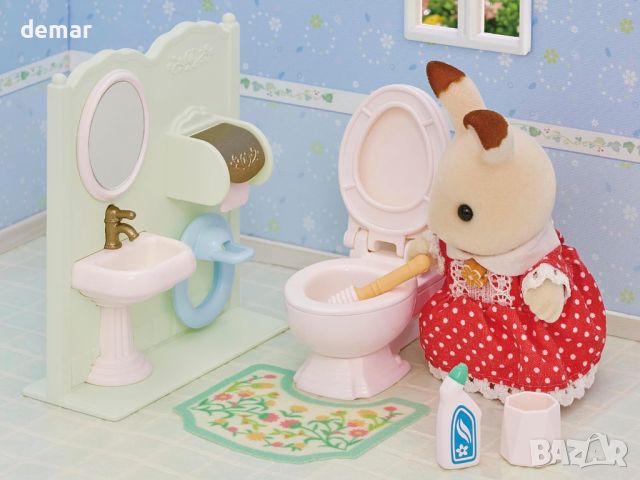 Sylvanian Families - 5740 Комплект тоалетна за куклена къща за малки деца, снимка 5 - Образователни игри - 45373688