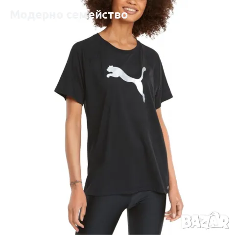 Дамска тениска PUMA Evostripe Tee Black, снимка 1 - Тениски - 46856037