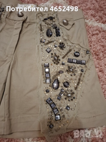 EXEX Панталонки с камъни, снимка 5 - Къси панталони и бермуди - 52527740