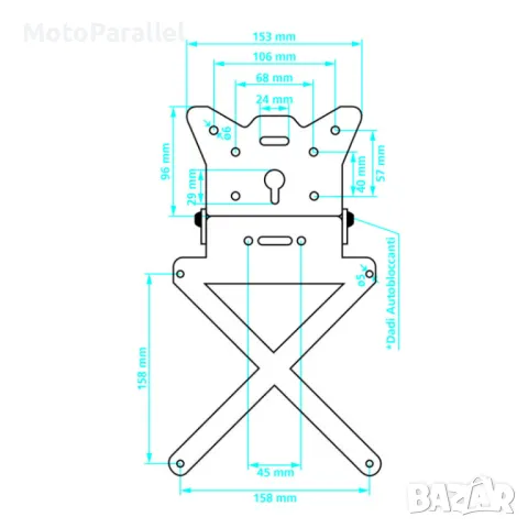 Мото стойка за номер – X-plate, снимка 2 - Аксесоари и консумативи - 47256945