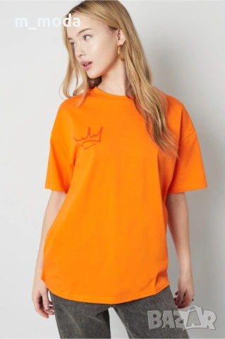 Дамска тениска неоново оранжева