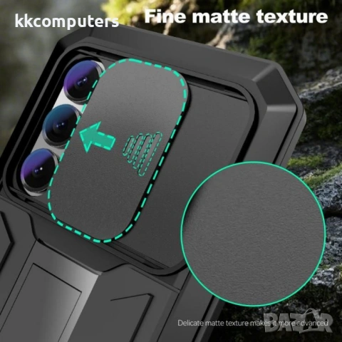 R-JUST Защитен Калъф за Samsung S26 5G - IP54, Плъзгащо капаче, Метална стойка, 4 цвята, снимка 8 - Калъфи, кейсове - 53854315