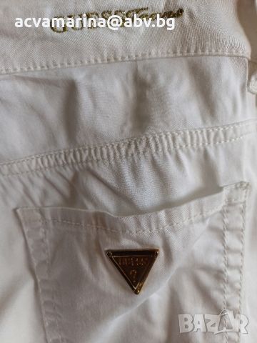 Бял слим панталон GUESS -размер ХЛ, снимка 3 - Дънки - 45917765