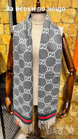Burberry🔝Hermes🔝Gucci Шал С 2 Лица 100% Кашмир - Налични Различни Цветове Код SK370, снимка 6 - Шалове - 52853929
