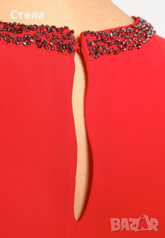 VERO MODA коктейлна парти червена рокля, нова, с етикет, снимка 6 - Рокли - 46292559