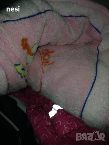 Термо пелена със Слонче,80/90см.,ко-полар,цвят розов и бебешки пухен ромпър-обща цена 25 лева, снимка 2 - Спално бельо и завивки - 52207570