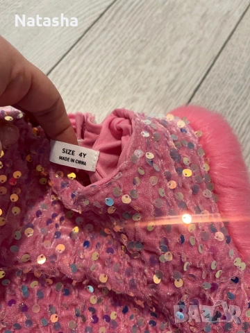 Рокля с пайети  за момиче., снимка 4 - Детски рокли и поли - 53149725