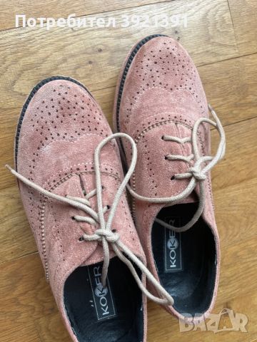 Обувки от Англия естествен велур, снимка 1 - Дамски ежедневни обувки - 46305951