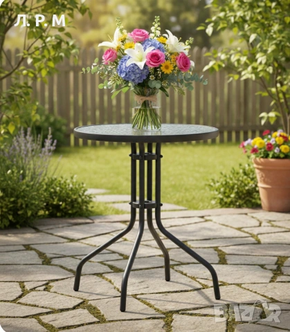 Метална градинска маса ф60 
