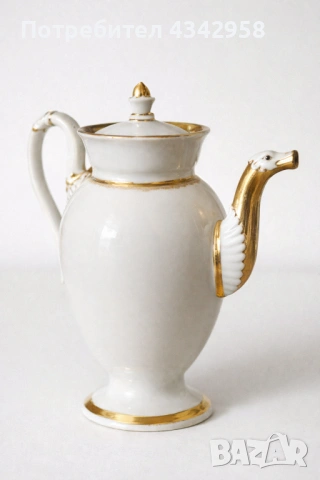 Винтидж порцеланов чайник.1950-1960 г., снимка 2 - Антикварни и старинни предмети - 54109724