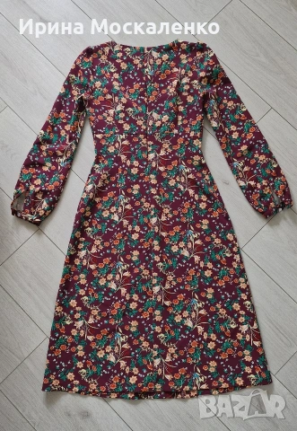 Рокля с флорален принт, снимка 2 - Рокли - 53948940