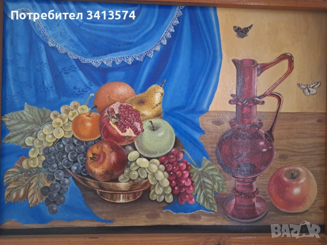 Стара картина-маслени бои, снимка 3 - Антикварни и старинни предмети - 52384671