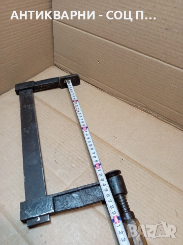 Стара Немска Масивна Дърводелска Стяга. НОМЕР 1652., снимка 9 - Антикварни и старинни предмети - 53750037