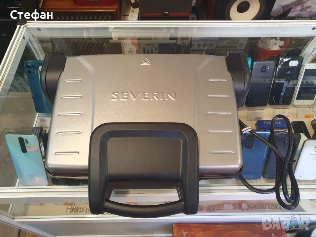 НОВА! Електрическа скара, Severin, 1800W, Термоустойчив капак, Контрол на температурата, Незалепващи, снимка 3 - Скари - 51983295