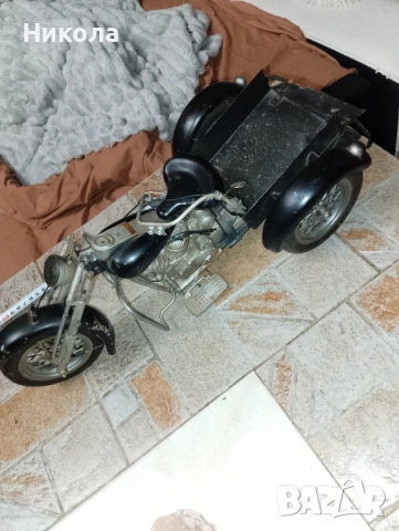 Метален ретро мотор-40см, снимка 7 - Антикварни и старинни предмети - 36321243