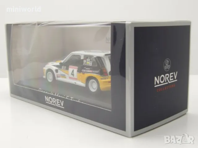 Renault Maxi 5 Turbo Rallye Asturias WRC 1986 - мащаб 1:43 на Norev моделът е нов в PVC дисплей-кейс, снимка 9 - Колекции - 49553549